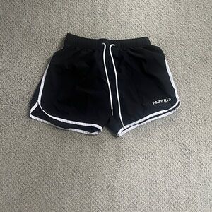 YoungLA Men's Athletic Shorts - Black and White
